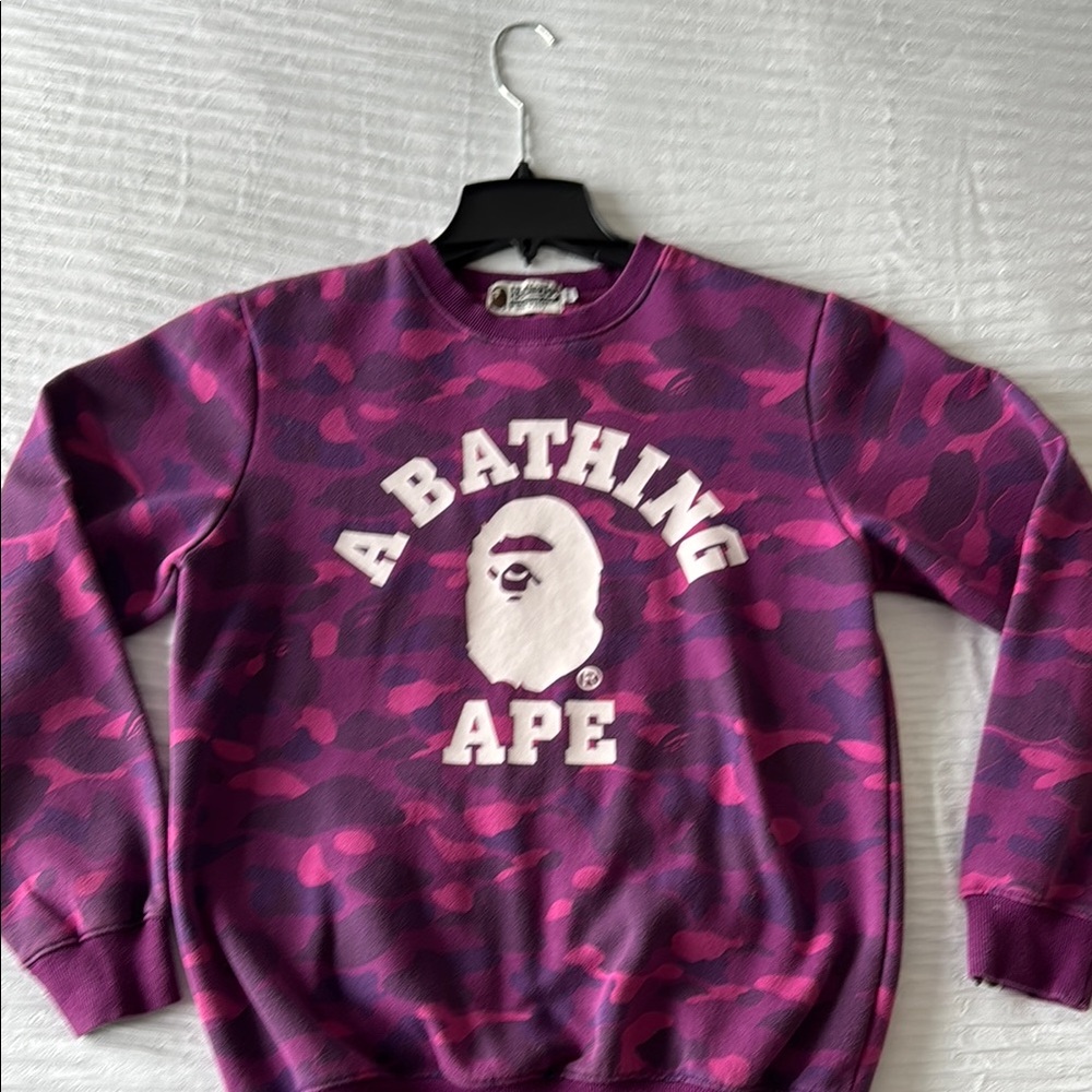 A Bathing Ape Purple Camo Sweatshirt